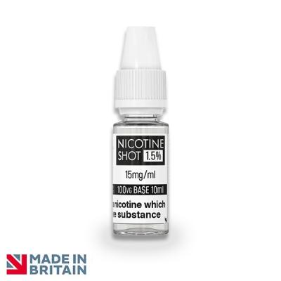 ノンフレーバーニコチンショット10ml 15mg (1.5%)